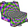 Neon Psychedelic Optical Illusion Pet Car Back Seat Cover - 86ec244ce1af