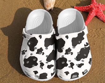 New Cow Fabric Crocs Clog Shoes Crocband Clog Comfortable For Mens And Womens New Cow Fabric Crocs Clog Shoes Crocband Clog Comfortable For Mens And Womens