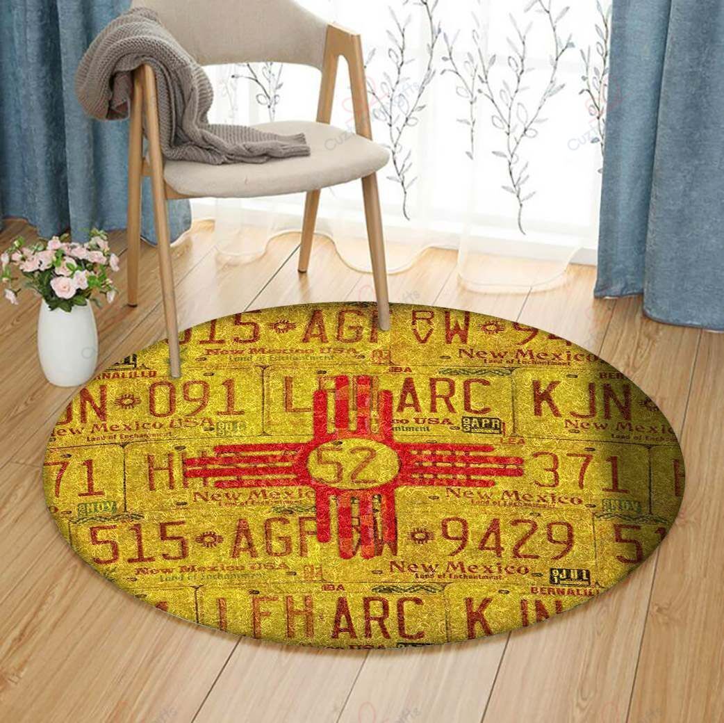 New Mexico State Round Carpet Floor Rug Living Room Bedroom Decor Round Area Rug Carpet New Mexico State Round Carpet Floor Rug Living Room Bedroom Decor Round Area Rug Carpet