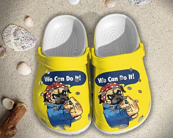 New We Can Do It Pug Crocs Clog Shoes Crocband Clog Comfortable For Mens And Womens New We Can Do It Pug Crocs Clog Shoes Crocband Clog Comfortable For Mens And Womens
