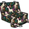 Night Floral Unicorn Pattern Print Pet Car Back Seat Cover - 851fcdba15d0