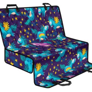 Night Star Unicorn Pattern Print Pet Car Back Seat Cover - 7c1638fc66de