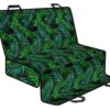 Night Tropical Palm Leaves Pattern Print Pet Car Back Seat Cover - a7830bcb24a4