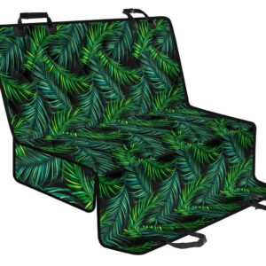Night Tropical Palm Leaves Pattern Print Pet Car Back Seat Cover - a7830bcb24a4