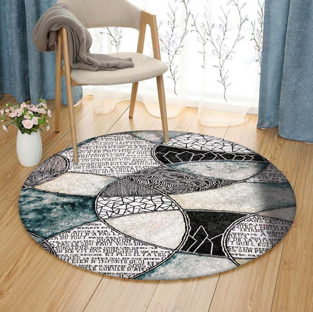 Nonrepresentational Art Round Carpet Floor Rug Living Room Bedroom Decor Round Area Rug Carpet Nonrepresentational Art Round Carpet Floor Rug Living Room Bedroom Decor Round Area Rug Carpet