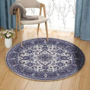 Nordic Retro Ethnic Mandala Round Carpet Floor Rug Living Room Bedroom Decor Round Area Rug Carpet