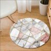 Nordic Stone Style Round Carpet Floor Rug Living Room Bedroom Decor Round Area Rug Carpet
