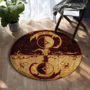Norse Mythology 1 Round Carpet Floor Rug Living Room Bedroom Decor Round Area Rug Carpet