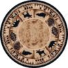 Northwoods Friends Round Carpet Floor Rug Living Room Bedroom Decor Round Area Rug Carpet