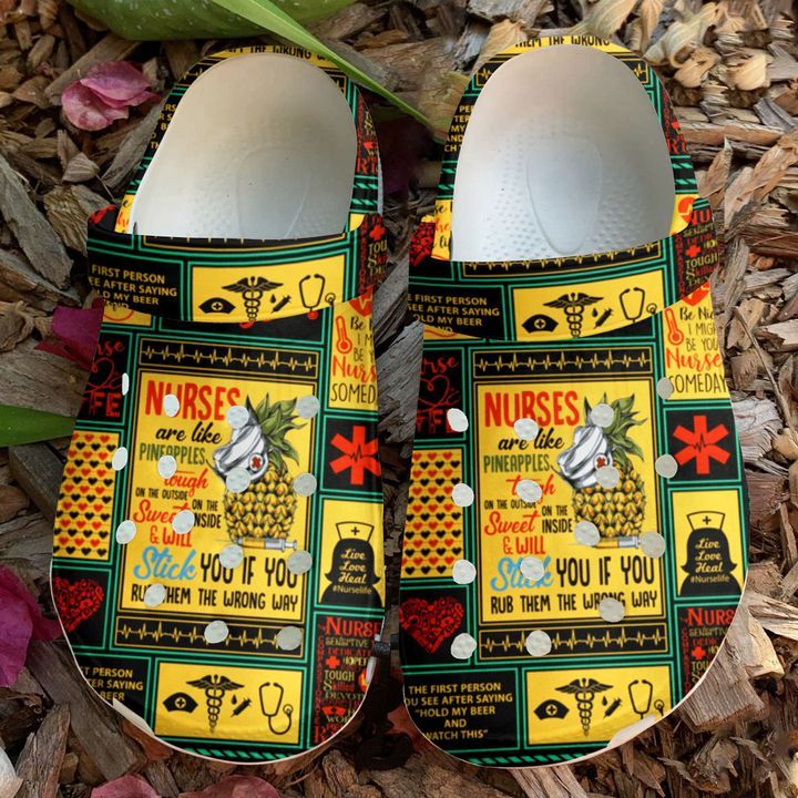 Nurse Are Like Pineapples Sku 1676 Crocs Crocband Clog Comfortable For Mens Womens Classic Clog Water Shoes Nurse Are Like Pineapples Sku 1676 Crocs Crocband Clog Comfortable For Mens Womens Classic Clog Water Shoes