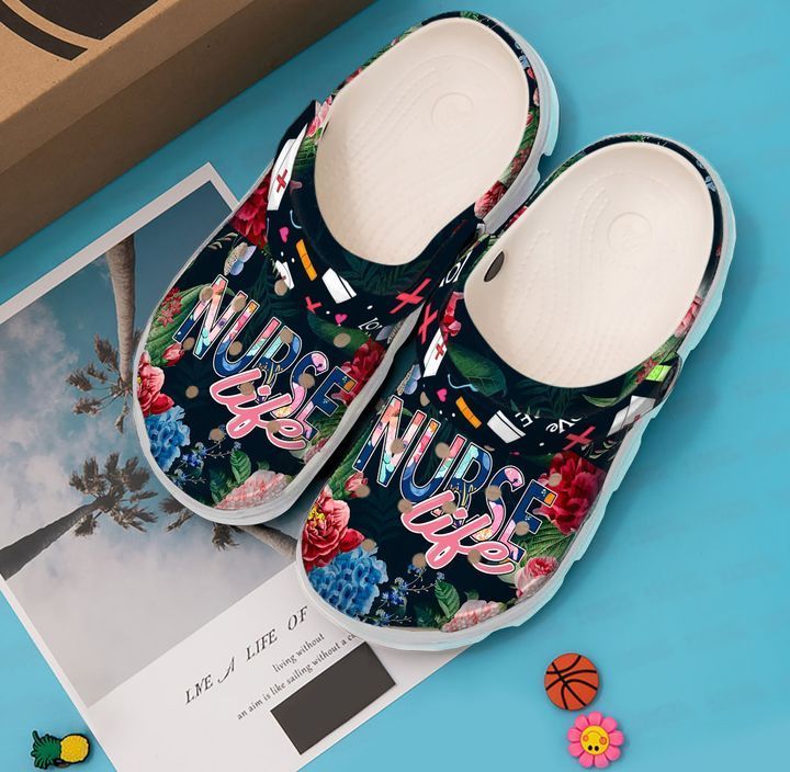 Nurse Floral Life V2 Sku 1624 Crocs Clog Clog Shoes Nurse Floral Life V2 Sku 1624 Crocs Clog Clog Shoes