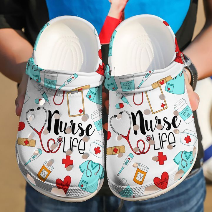 Nurse Life Watercolor Sku 1629 Crocs Crocband Clog Comfortable For Mens Womens Classic Clog Water Shoes Nurse Life Watercolor Sku 1629 Crocs Crocband Clog Comfortable For Mens Womens Classic Clog Water Shoes