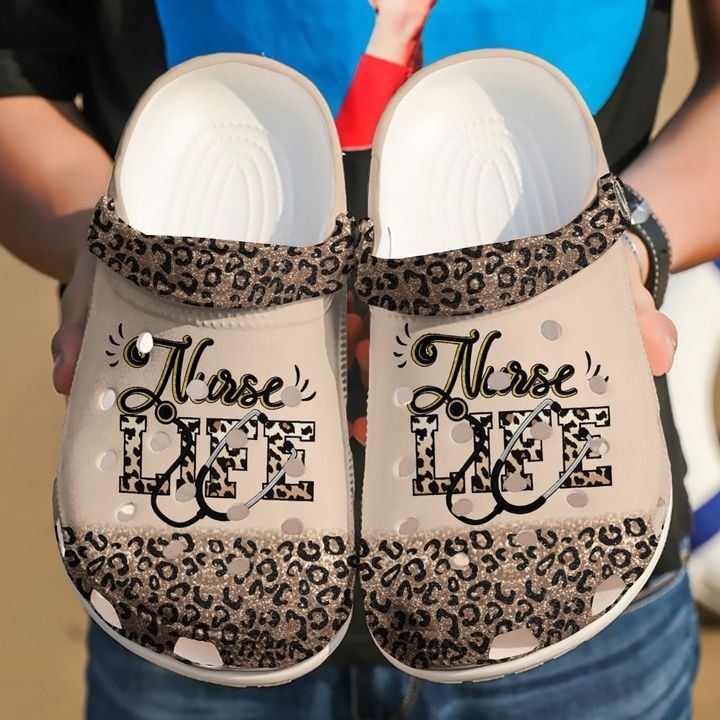 Nurse Nursing Life Cheetah Sku 1633 Crocs Clog Clog Shoes Nurse Nursing Life Cheetah Sku 1633 Crocs Clog Clog Shoes