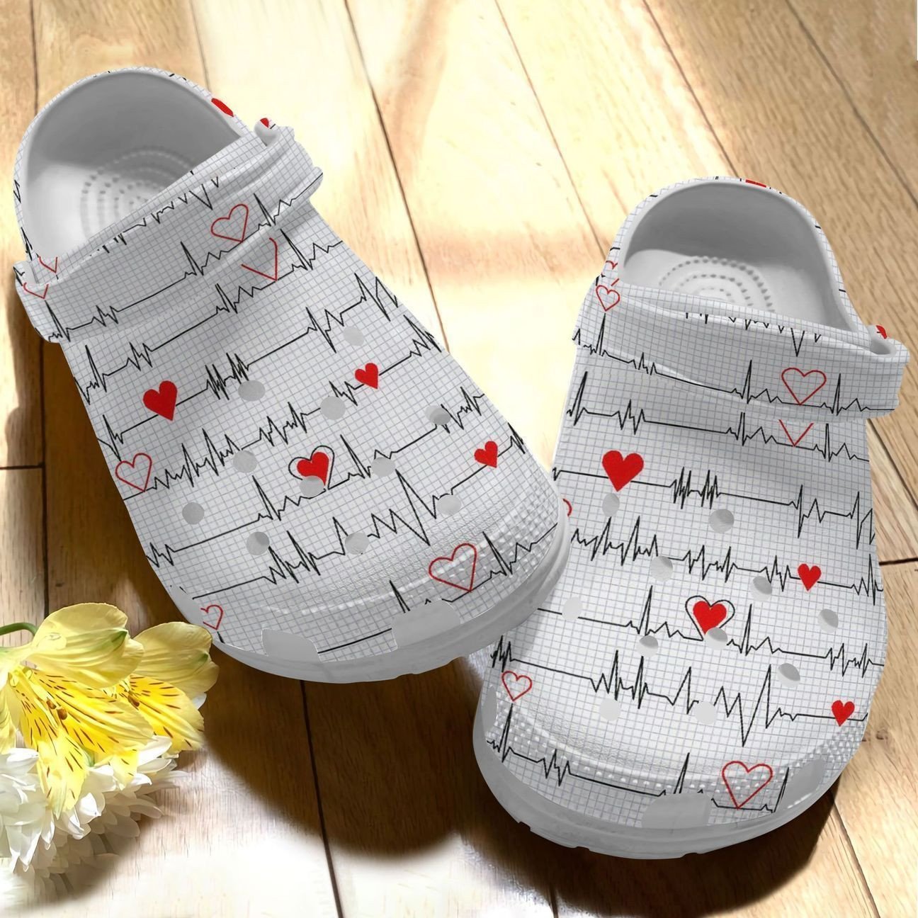 Nurse Personalize Clog Custom Crocs Clog Fashionstyle Comfortable Kid Print 3D Whitesole Heartbeat For Mens And Womens Nurse Personalize Clog Custom Crocs Clog Fashionstyle Comfortable Kid Print 3D Whitesole Heartbeat For Mens And Womens