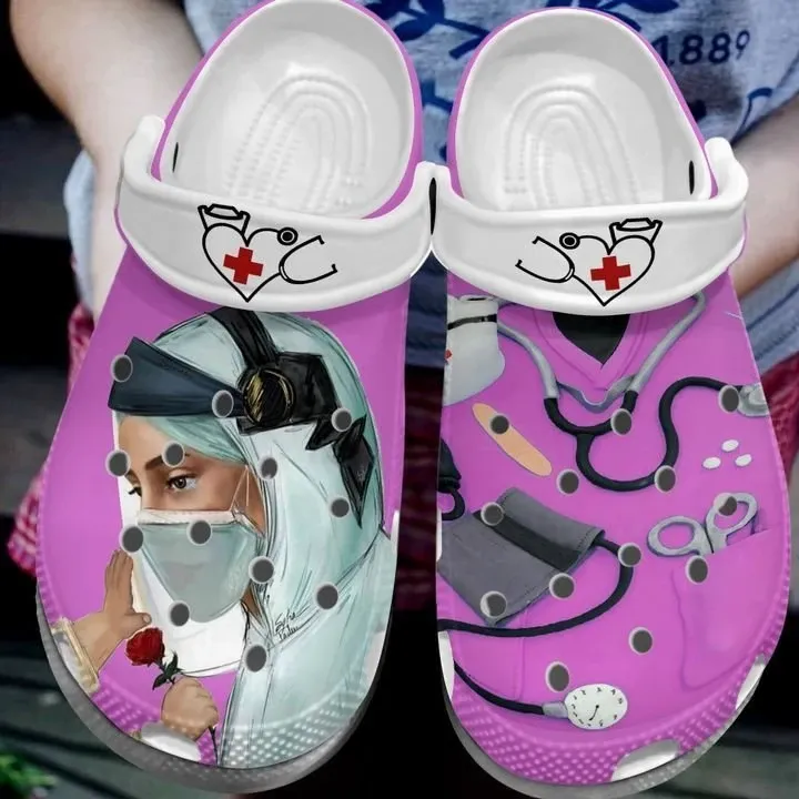 Nurse Personalize Clog Custom Crocs Fashionstyle Comfortable For Women Men Kid Print 3D Angel Nurse Nurse Personalize Clog Custom Crocs Fashionstyle Comfortable For Women Men Kid Print 3D Angel Nurse