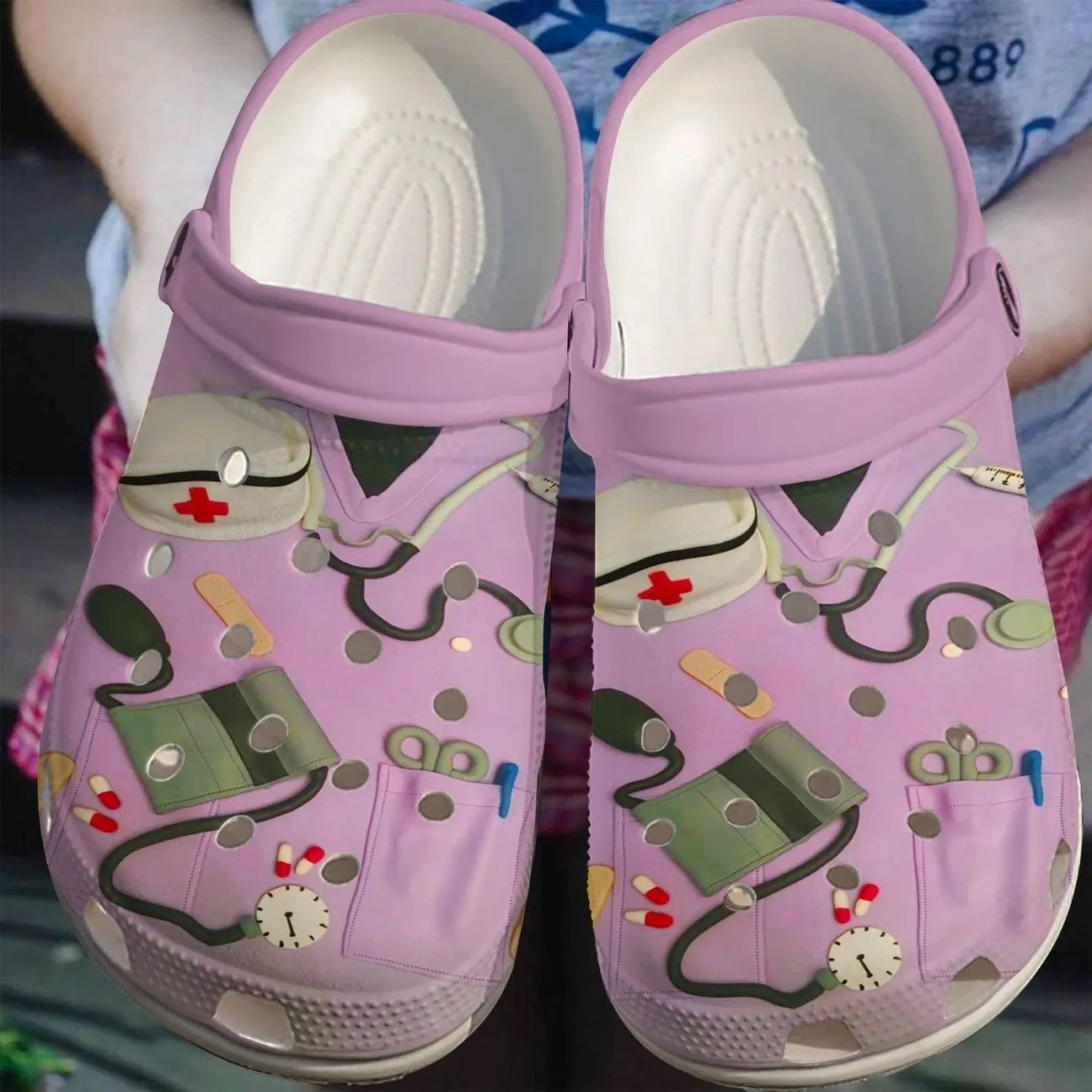 Nurse Personalize Clog Custom Crocs Fashionstyle Comfortable For Women Men Kid Print 3D Living The Scrub Life Nurse Personalize Clog Custom Crocs Fashionstyle Comfortable For Women Men Kid Print 3D Living The Scrub Life