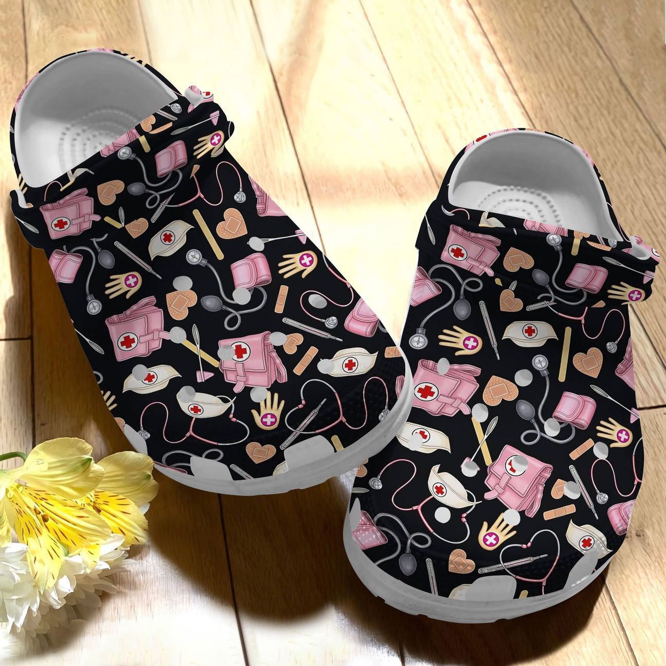 Nurse Personalize Clog Custom Crocs Fashionstyle Comfortable For Women Men Kid Print 3D Lovely Black Nurse Personalize Clog Custom Crocs Fashionstyle Comfortable For Women Men Kid Print 3D Lovely Black
