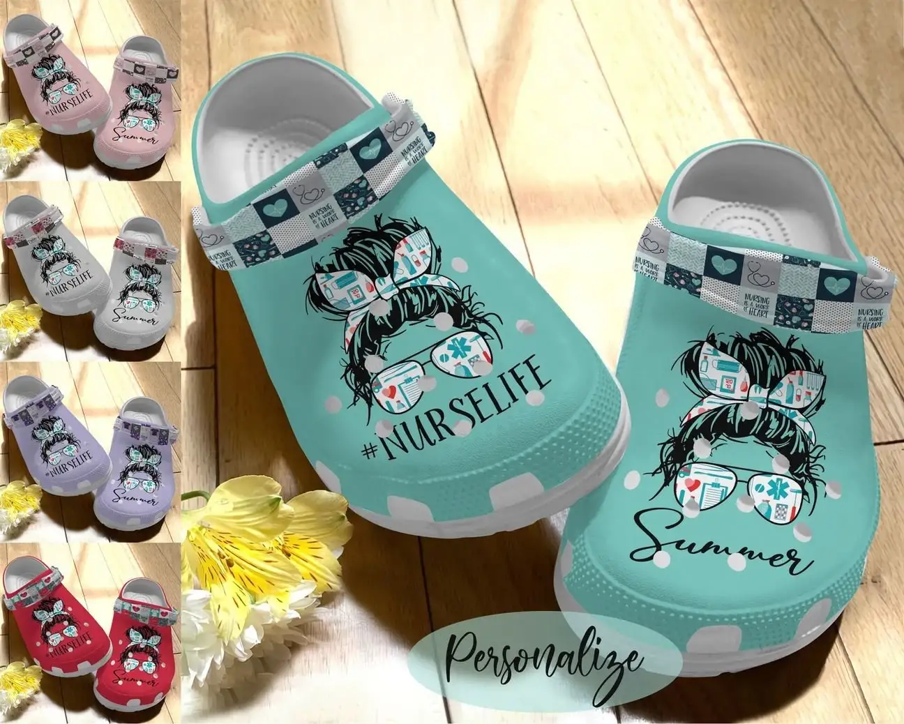 Nurse Personalize Clog Custom Crocs Fashionstyle Comfortable For Women Men Kid Print 3D Nurse Life Personalized Nurse Personalize Clog Custom Crocs Fashionstyle Comfortable For Women Men Kid Print 3D Nurse Life Personalized