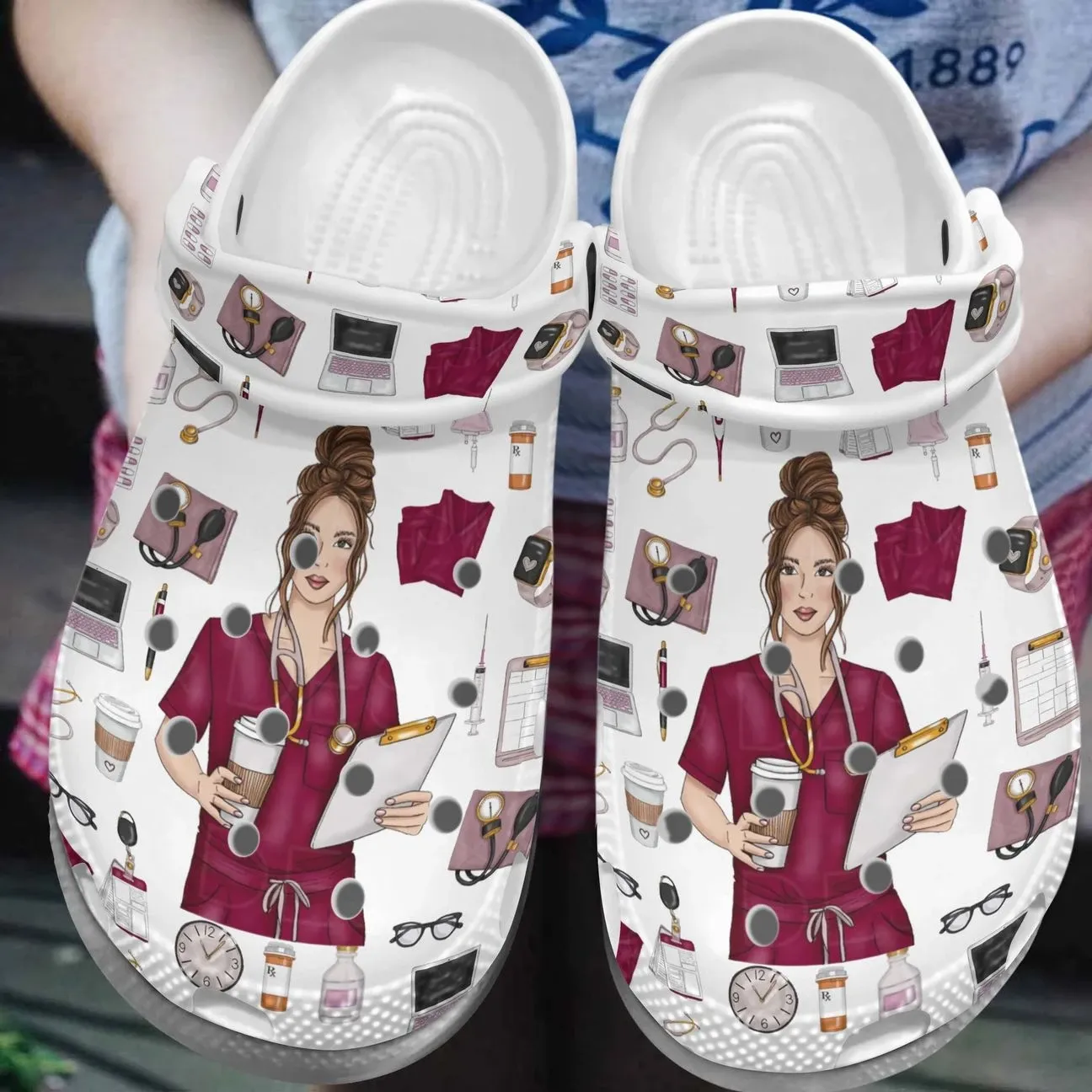 Nurse Personalize Clog Custom Crocs Fashionstyle Comfortable For Women Men Kid Print 3D Whitesole Nurse Life 6 Nurse Personalize Clog Custom Crocs Fashionstyle Comfortable For Women Men Kid Print 3D Whitesole Nurse Life 6