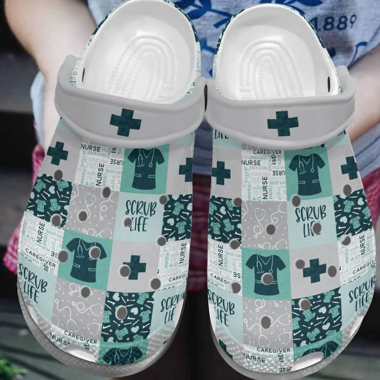 Nurse Personalize Clog Custom Crocs Fashionstyle Comfortable For Women Men Kid Print 3D Whitesole Scrub Life Nurse Personalize Clog Custom Crocs Fashionstyle Comfortable For Women Men Kid Print 3D Whitesole Scrub Life