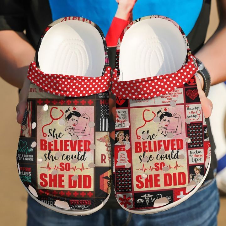 Nurse She Believe Could So Do Sku 1712 Crocs Crocband Clog Comfortable For Mens Womens Classic Clog Water Shoes Nurse She Believe Could So Do Sku 1712 Crocs Crocband Clog Comfortable For Mens Womens Classic Clog Water Shoes