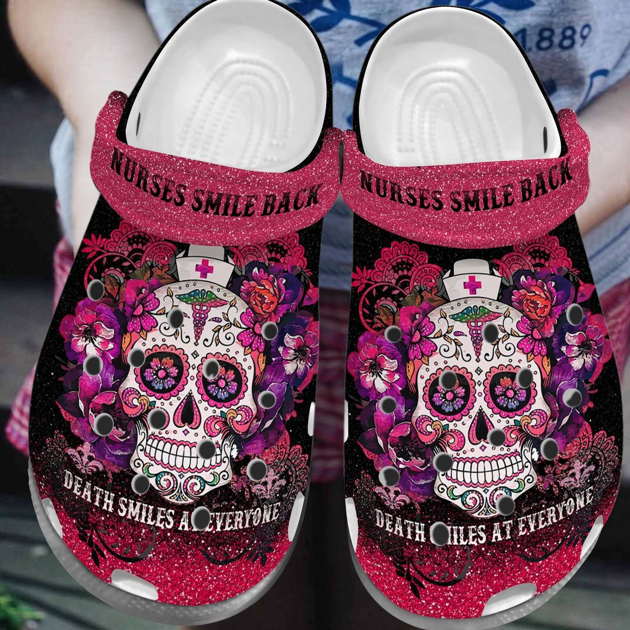 Nurses Smile Back Personalize Clog Custom Crocs Fashionstyle Comfortable For Women Men Kid Print 3D Nurses Smile Back Personalize Clog Custom Crocs Fashionstyle Comfortable For Women Men Kid Print 3D