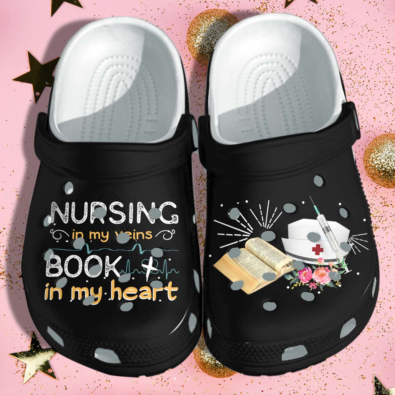 Nursing Book Lover Indoor Shoes Crocs Clog – Nurse Is Veins Book In Heart Shoes Gifts Wife Daughter Nursing Book Lover Indoor Shoes Crocs Clog – Nurse Is Veins Book In Heart Shoes Gifts Wife Daughter