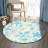 Ocean Round Carpet Floor Rug Living Room Bedroom Decor Round Area Rug Carpet