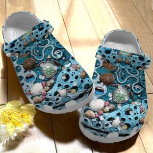 Ocean Mosaics Turtle Sea Girl Shoes Crocs Clog – Sea Turtle Shoes Crocbland Clog For Women Man