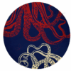Ocean Octopus Round Carpet Floor Rug Living Room Bedroom Decor Round Area Rug Carpet