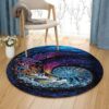 Ocean Song Round Carpet Floor Rug Living Room Bedroom Decor Round Area Rug Carpet