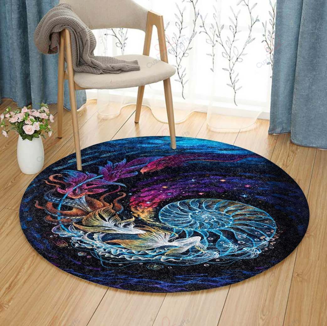 Ocean Song Round Carpet Floor Rug Living Room Bedroom Decor Round Area Rug Carpet Ocean Song Round Carpet Floor Rug Living Room Bedroom Decor Round Area Rug Carpet