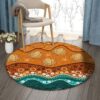 Ocean Water Round Carpet Floor Rug Living Room Bedroom Decor Round Area Rug Carpet