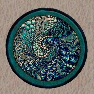 Ocean Waves Round Carpet Floor Rug Living Room Bedroom Decor Round Area Rug Carpet