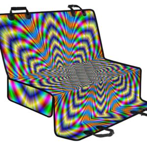 Octagonal Psychedelic Optical Illusion Pet Car Back Seat Cover - 77e47608e58b