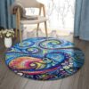 Octopus Round Carpet Floor Rug Living Room Bedroom Decor Round Area Rug Carpet