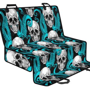 Octopus Tentacles Skull Pattern Print Pet Car Back Seat Cover - 090e57628486