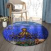 Octopus Under The Sea Round Carpet Floor Rug Living Room Bedroom Decor Round Area Rug Carpet