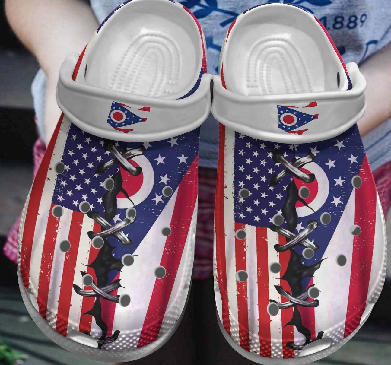Ohio Personalized Clog Custom Crocs Comfortablefashion Style Comfortable For Women Men Kid Print 3D Ohio Flag Ohio Personalized Clog Custom Crocs Comfortablefashion Style Comfortable For Women Men Kid Print 3D Ohio Flag
