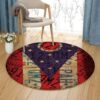 Ohio State Flag Round Carpet Floor Rug Living Room Bedroom Decor Round Area Rug Carpet