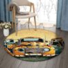 Old Car Round Carpet Floor Rug Living Room Bedroom Decor Round Area Rug Carpet