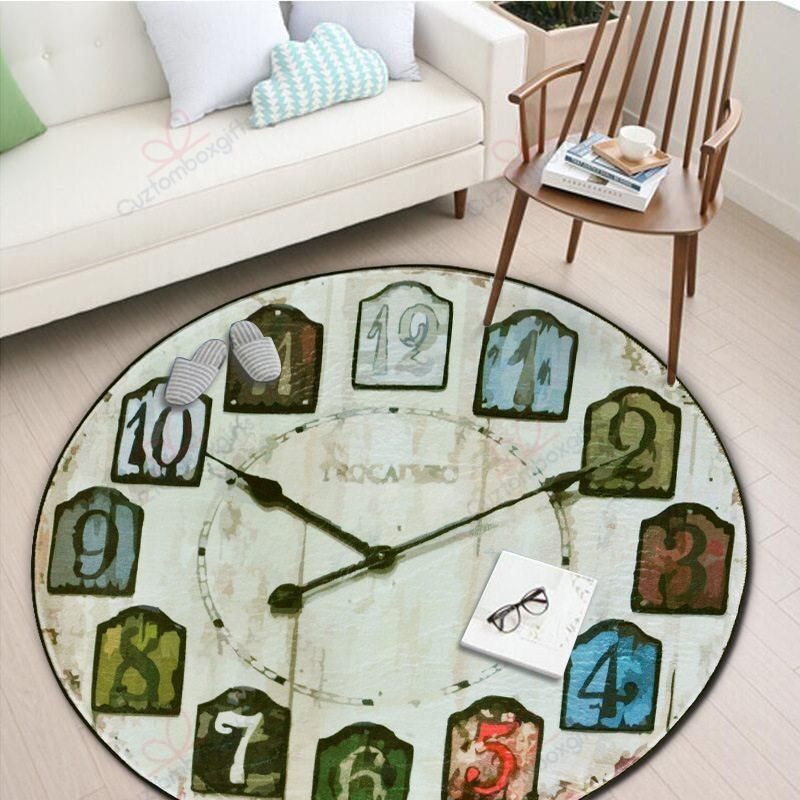 Old Clock Round Carpet Floor Rug Living Room Bedroom Decor Round Area Rug Carpet Old Clock Round Carpet Floor Rug Living Room Bedroom Decor Round Area Rug Carpet