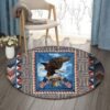 Old Glory Eagle Round Carpet Floor Rug Living Room Bedroom Decor Round Area Rug Carpet