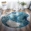 Old Map Round Carpet Floor Rug Living Room Bedroom Decor Round Area Rug Carpet