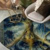 Old Tree Round Carpet Floor Rug Living Room Bedroom Decor Round Area Rug Carpet