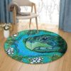 Old Turtle Round Carpet Floor Rug Living Room Bedroom Decor Round Area Rug Carpet