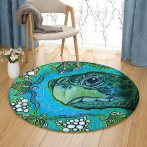 Old Turtle Round Carpet Floor Rug Living Room Bedroom Decor Round Area Rug Carpet