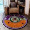 Omega Psi Phi Round Carpet Floor Rug Living Room Bedroom Decor Round Area Rug Carpet