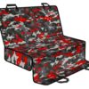 Orange Black And Grey Camouflage Print Pet Car Back Seat Cover - d2fc0e6da46a