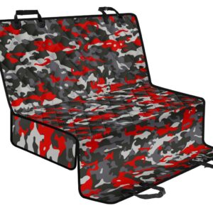 Orange Black And Grey Camouflage Print Pet Car Back Seat Cover - d2fc0e6da46a
